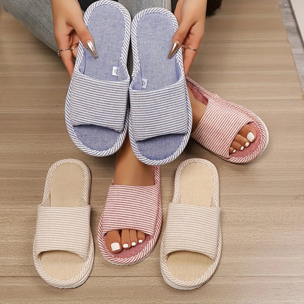 Ciabatte Casual da Donna in Canapa, Pantofole da Casa Primavera Estate, Scarpe da Donna di Lusso Firmate Moda 2026, Ciabatte da Interno con Suola Morbida Eleganti