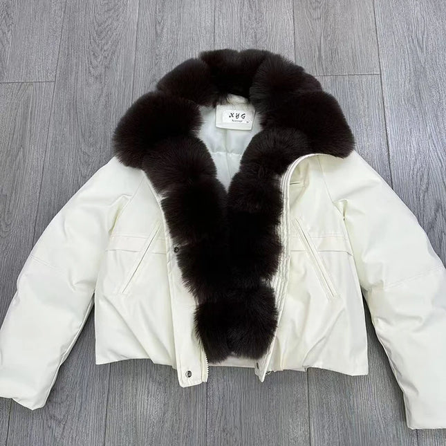 ZADORIN 2026 Detachable Faux Fur Collar Short Parka Winter Jackets Women Elegant Loose Cotton Padded Outerwear Warm Women Coats