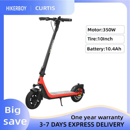 Monopattino Elettrico HIKERBOY CURTIS 350W 36V10.4Ah con Pneumatici da 10 Pollici, E-Scooter per Adulti, per Pendolari Urbani