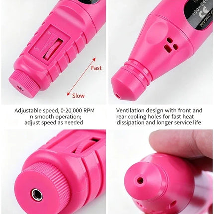 Pen‑Form Manicure Pedicure Grinding Machine Compact Electric Nail Polisher Drill For Daily Nail Grooming And Diy Hand‑Made Nail Creation