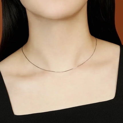 wholesale 1/2mm 925 sterling silver Women Jewelry Snake Chain Necklace For Men Simple Basic Chain Hip Hop Fashion Accessories PlatiNum