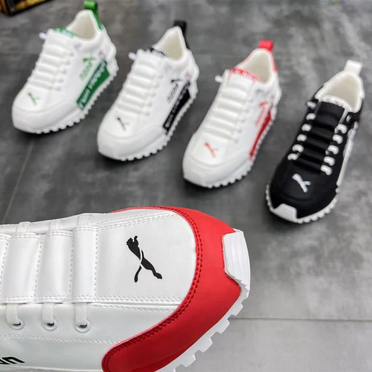 2026 New Men's Black Breathable Casual Shoes High Street Men's Lace-up Wear-resistant Casual Shoes Men's Shoes