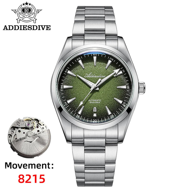 ADDIESDIVE Mechanical Men's Watch Classic Luxury Watch Super Bright Bubble Glass 100M Waterproof Men's Watch Gift