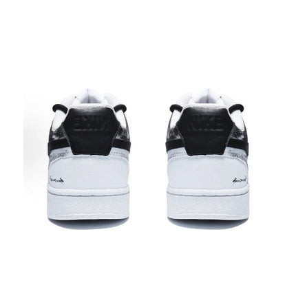 Scarpe da ginnastica personalizzate Nike Court Vision 1 Scarpe da skate basse da uomo bianche nere con motivo a inchiostro antiscivolo resistenti all'usura platinumshop