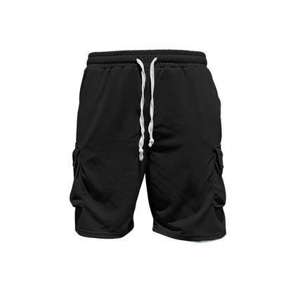 Fashionable New Summer Style T-shirt and Versatile Solid Color Shorts Set, a Casual and Sporty Men's Outfit
