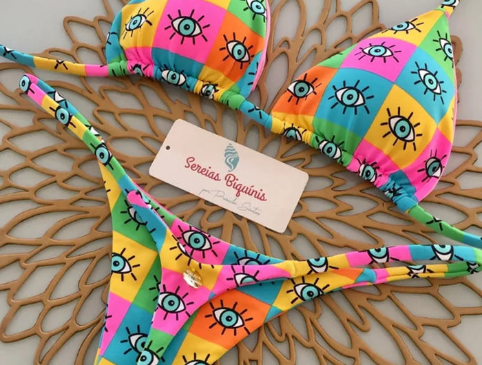 Bikini Push-Up 2026 Sexy da Donna, Costume da Bagno Femminile, Micro Bikini Set, Costume da Nuoto a Fascia, Abbigliamento da Spiaggia, Stampa Brasiliana Biquini