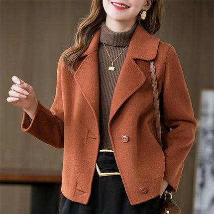 Coats Women The Spring Autumn 2025 The New Short Jacket Fashionable Versatile The Woolen Coat Worn By The Mother Overwear Female