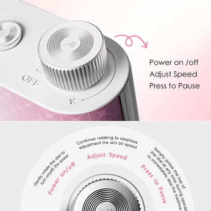 Brushless Nail Drill Professional Acrylic Gel Remover 35k RPM Nail Polish Machine Pedicure Polishing Tools