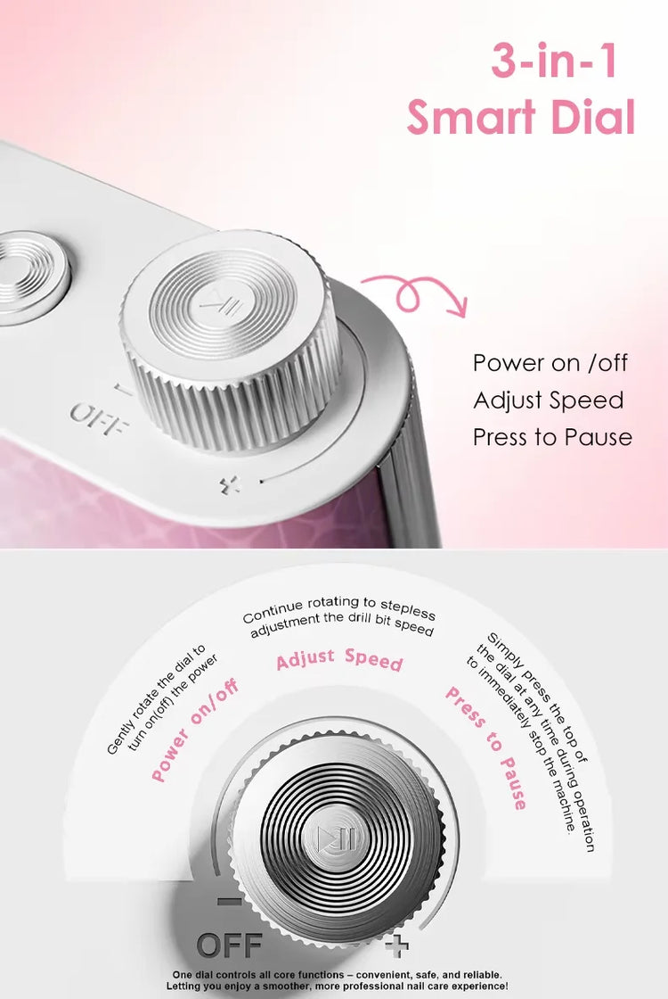 Brushless Nail Drill Professional Acrylic Gel Remover 35k RPM Nail Polish Machine Pedicure Polishing Tools