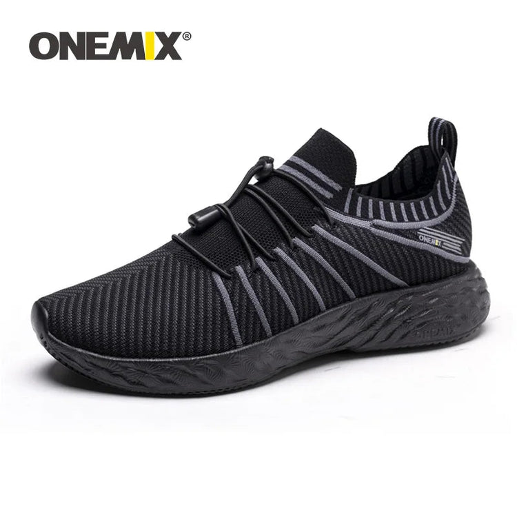 Scarpe da corsa impermeabili ONEMIX per uomo Sneakers Unisex in Mesh traspirante estivo per scarpe da Trekking da passeggio per uomo Slip-on all'aperto PlatiNum