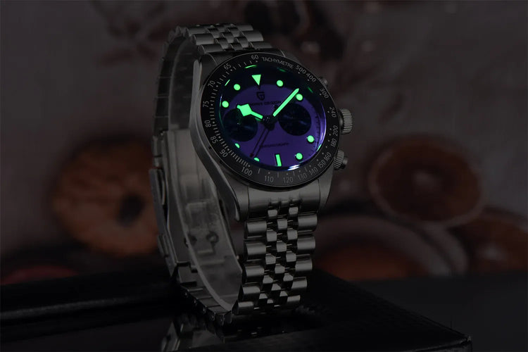 PAGANI DESIGN 2026 Nuovo BB Flamingo Orologio Cronografo Sportivo di Lusso al Quarzo da Uomo con Vetro Zaffiro AR, Impermeabile 100M, Orologio da Polso alla Moda con Cinturino in Acciaio Inossidabile per Uomo, Magazzino Local