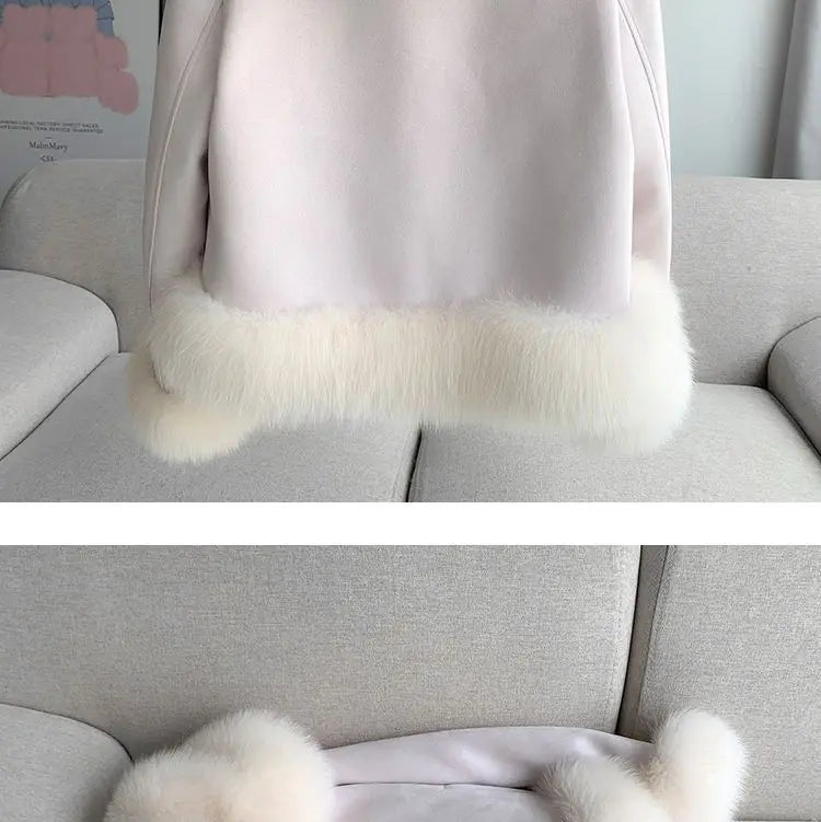 2026 Winter New Faux Fur Jacket Women's Overcoat Fashion Loose Thickened Warm Parker Coat Women's Down Jacket Outwear Casaco