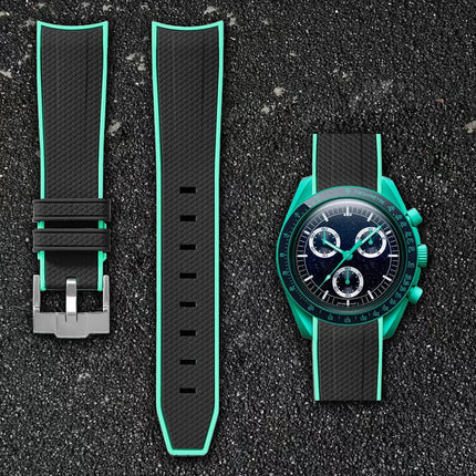 Per Omega Swatch 20mm Curva cinturino per orologio Speedmaster MoonSwatch Planet Snoopy cinturino cinturino a sgancio rapido braccialetto in gomma platinumshop