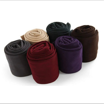 Women Winter Thermal Warm Thick Pantyhose Fluff Lined Stretch Slim Leggings Pants PlatiNum