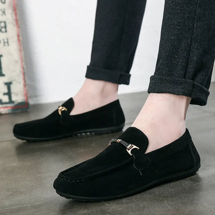 Estate nuove scarpe da uomo alla moda mocassini morbidi di alta qualità mocassini in pelle scamosciata Casual Flats Outdoor Light Walking scarpe da uomo Zapatos