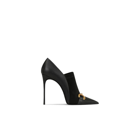2025 Primavera nuove scarpe eleganti eleganti con tacco a spillo da donna in vera pelle nera con tacco alto