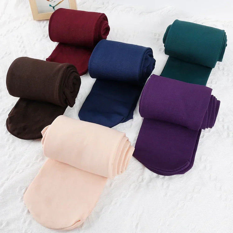 Women Thermal Stockings Winter Warm Elastic Slim Fleece Tights Pantyhose Thicken Plush High Waist Leggings Stocking Pants PlatiNum
