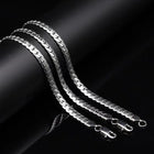 20-60 cm 5 mm colore argento marchio di lusso design nobile collana a catena per donna uomo moda gioielli di fidanzamento di nozze PlatiNum
