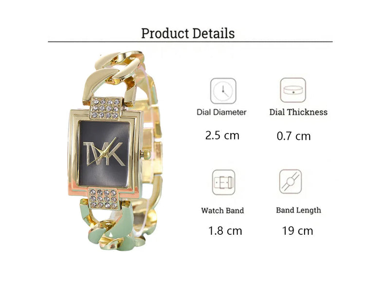 UTHAI Orologio da donna con diamanti quadrati intarsiati quadrati leggeri Orologi al quarzo moda di lusso Orologio da polso da donna con cinturino in metallo Orologio da ragazza platinumshop
