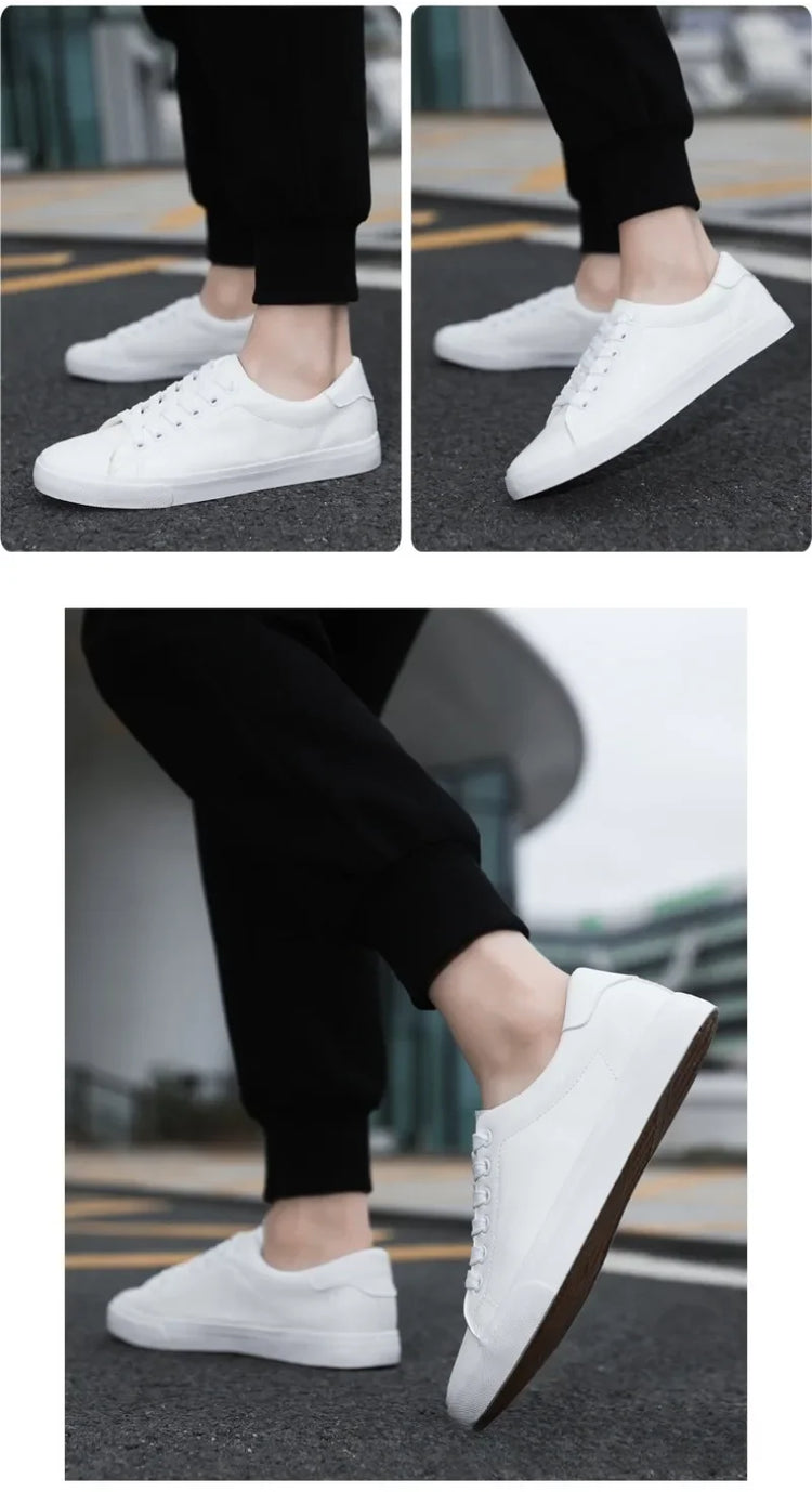Classic Men Leather Casual Shoes High Quality Comfortable Platform Sneakers Men Flats Shoe Loafers British Jogging Shoe Hot Sale