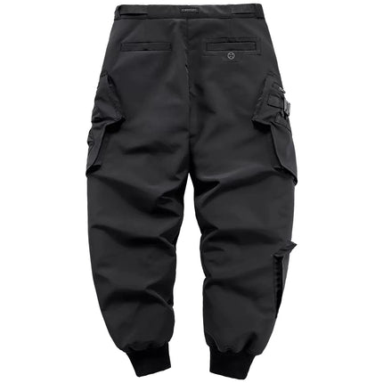 2024 Winter Warm Tactical Pants Men Fashion Functional Multi Pockets Cargo Trousers Hip Hop Streetwear Joggers Pant Techwear