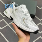 Sneakers stile papà retrò Y2K unisex, tomaia mista in rete e sintetico, suola spessa sagomata per outfit urbani e look street trendy