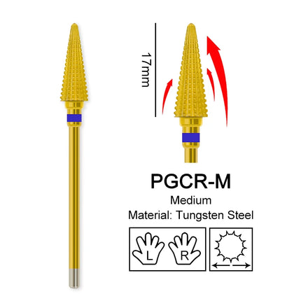 Carbide Large Cone Nail Drill Bits Electric Milling Cutter For Gel Polish Removal Grinding DIY Home Salon Manicure Pedicure Nail Art Accessories Supplies