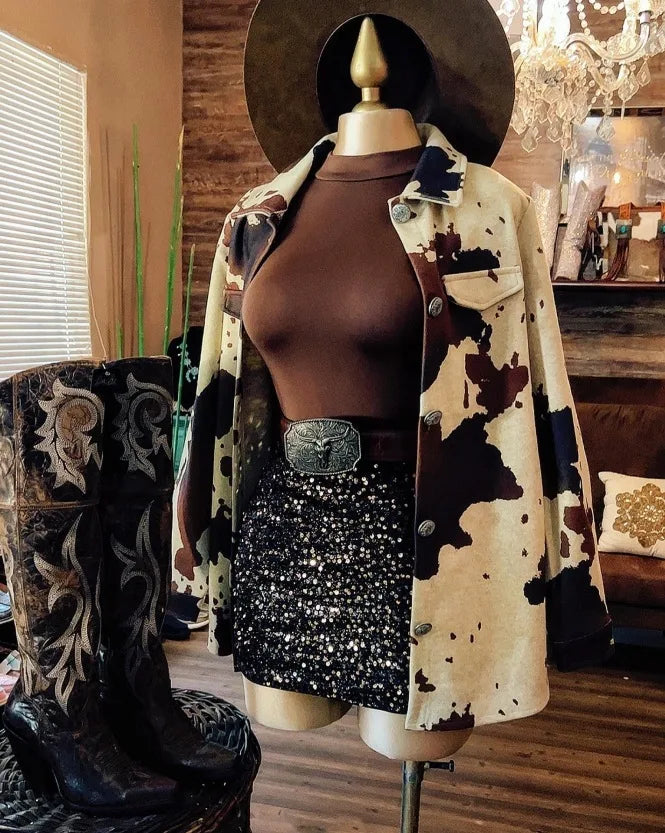 Women Blazer Long Sleeve Cardigan Wool Coat Digital Print Outerwear Spring Summer Blazers