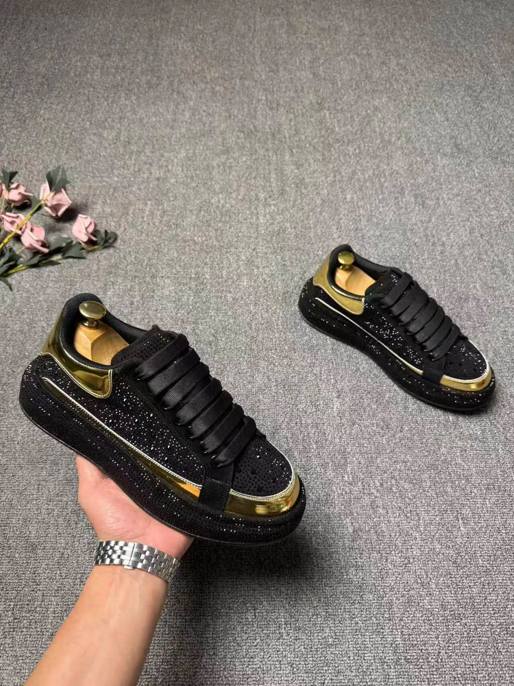 2026 spring and autumn new trendy brand low-top hot diamond board shoes men's lace-up versatile sports dad shoes
