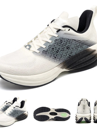 ONEMIX Scarpe da corsa da uomo in stile cinese Traspirante Carattere di moda Vamp Cuscino d'aria Scarpe sportive Scarpe da ginnastica da passeggio all'aperto PlatiNum