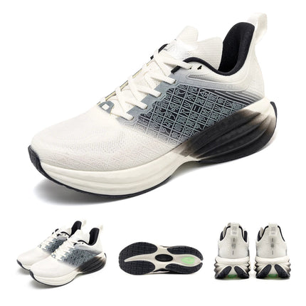 ONEMIX Scarpe da corsa da uomo in stile cinese Traspirante Carattere di moda Vamp Cuscino d'aria Scarpe sportive Scarpe da ginnastica da passeggio all'aperto PlatiNum