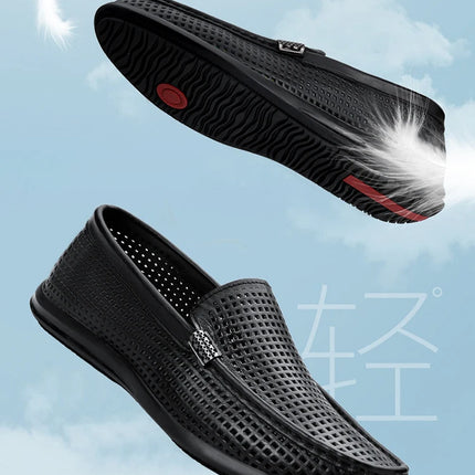 2025 Estate Scava Fuori Penny Mocassini Da Uomo Scarpe Da Barca Traspirante Uomo Mocassini In Pelle Slip On Appartamenti Mens Casual Scarpe Da Guida