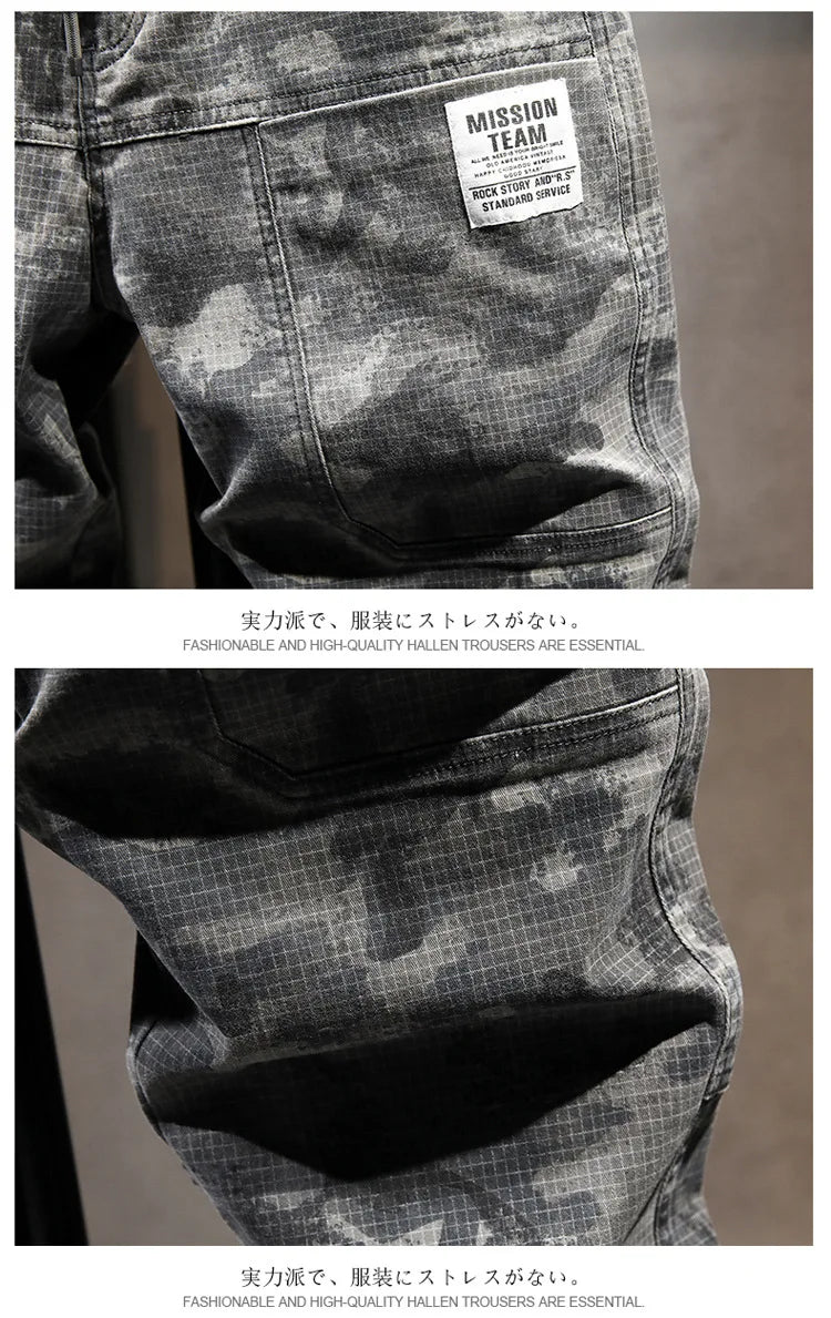 Camouflage Military Jogger Pants Men 2025 Pure Cotton Men's Spring Autumn Multi-pocket Function Cargo Pant Streetwear Trousers