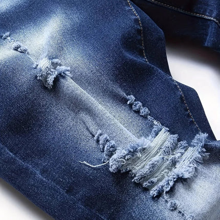 Riding Motorcycle Mens Pants Hip Hop Ripped Skinny Jeans Breathable Casual Fashion Blue Denim Trousers Streetwear Men Clothing PlatiNum