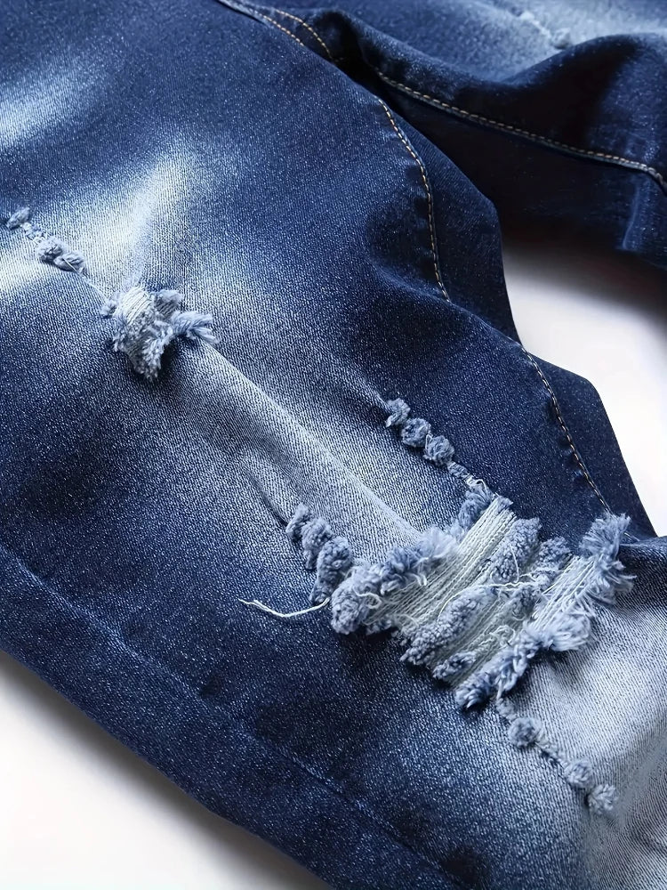 Riding Motorcycle Mens Pants Hip Hop Ripped Skinny Jeans Breathable Casual Fashion Blue Denim Trousers Streetwear Men Clothing PlatiNum