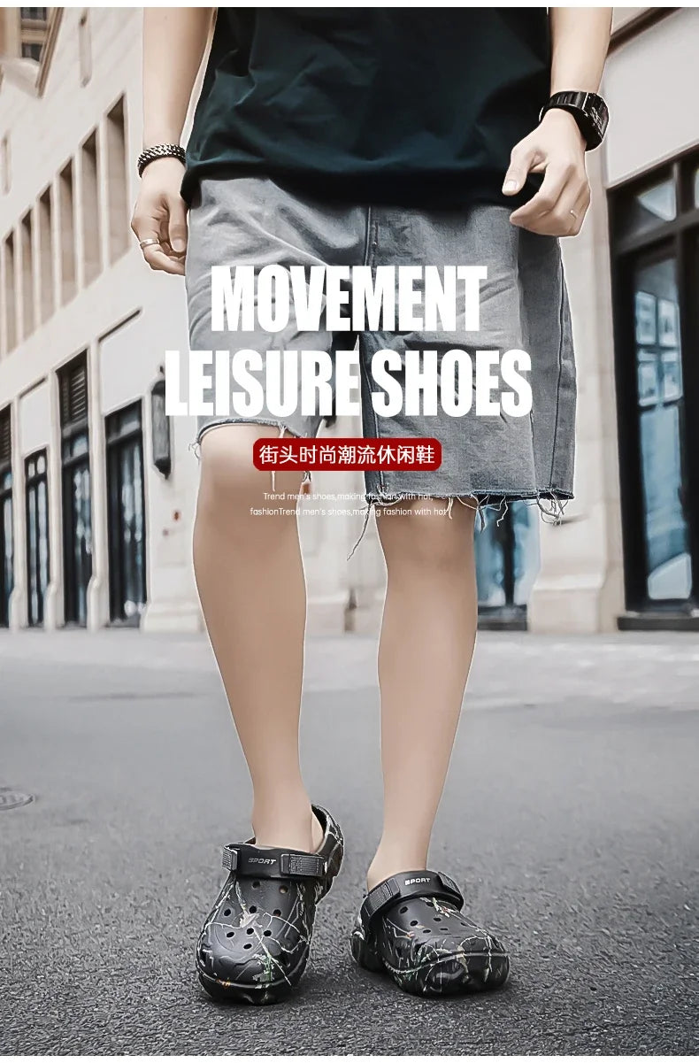 Men Shoes Slippers Men Garden Flat Sandals Platform Clogs Man Summer Beach Shoes Outdoor Flip Flops Home Sandals