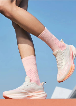 Xtep 2000KM 2.0 Running Shoes Women  Summer Shock Absorption Professional TPU Sneakers 876218110044 (suggest half size down) PlatiNum