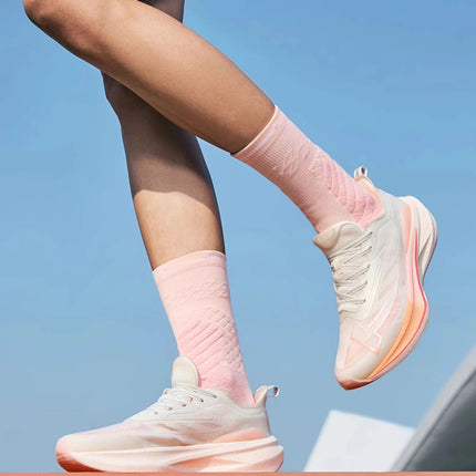 Xtep 2000KM 2.0 Running Shoes Women  Summer Shock Absorption Professional TPU Sneakers 876218110044 (suggest half size down) PlatiNum
