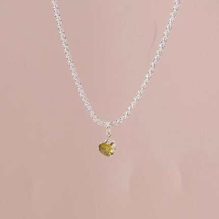 Y2K Crystal Butterfly Heart Necklace Fashion Kpop Shiny Clavicle Chain Necklaces for Women Girls New Trend Party Gifts Jewelry PlatiNum