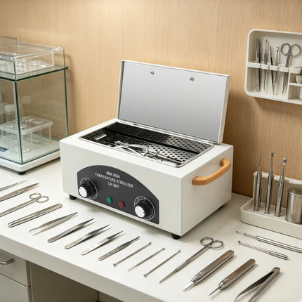 300W Metal Disinfection Cabinet, High Temperature Nail Tool Sterilizer, 31*20.5*17.5cm Cleaning Machine For SPA Salon Barber, Beauty Salons, Home