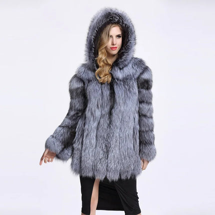 ZADORIN Hooded Fluffy Faux Fur Coat Winter Jacket Women Fashion Thick Warm Faux Fur Jackets Coats Woman Clothing Outerwears