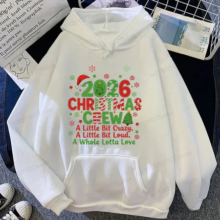 Family Christmas Crew 2026 Print Hoodies Making Memories Together Sweatshirts Funny Family Matching Holiday Pajamas Shirt Gifts