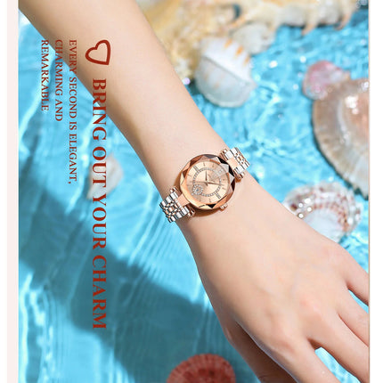 POEDAGAR Orologio da polso originale alla moda per donna Orologio da donna al quarzo con data in acciaio inossidabile impermeabile Orologi da donna casual di lusso platinumshop