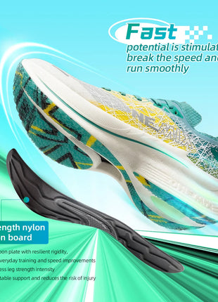 ONEMIX Marathon Scarpe da corsa con piastra in carbonio Assorbimento degli urti Scarpe sportive ultraleggere Tecnologia di rimbalzo Sneakers da uomo all'aperto PlatiNum