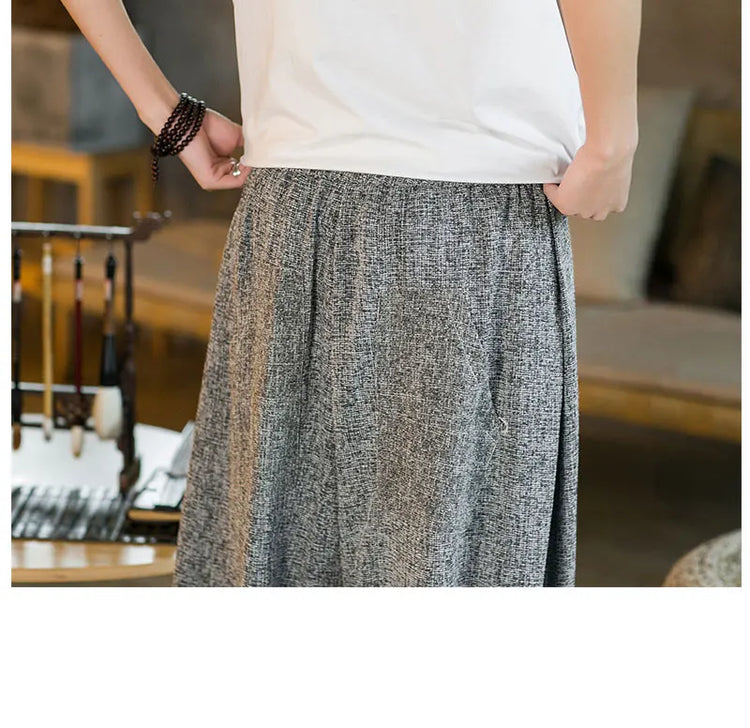 Pantaloni da jogging in seta di ghiaccio da uomo pantaloni casual stile Harajuku cinese da uomo pantaloni sportivi Harlem allentati ricamati streetwear 5XL