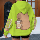 Cartoon Capybara Design Hoodies Women Men Long Sleeve Sweatshirt Spring Autmn Fun Animal Capybara Pullover Girls Cute Hoody