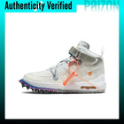 OFF-WHITE X Nike Air Force 1 Skate Shoes Unisex Mid-top White/Gray/Blue/Pink DO6290-100