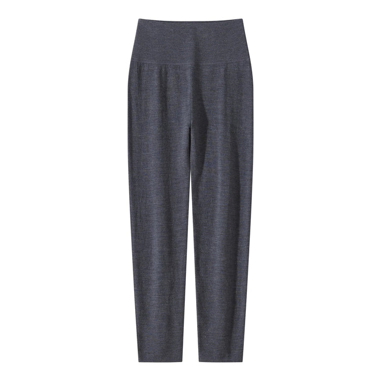 100% fine spun wool knitted pants for women, soft and comfortable thin wool leggings, slim fit solid color leggings PlatiNum