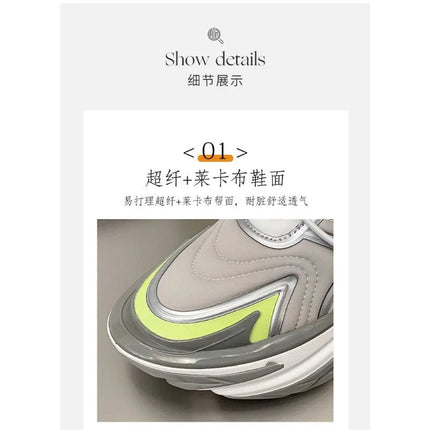 Scarpe sportive e per il tempo libero con aumento di altezza della moda di marca originale Designer per coppie Scarpe da passeggio per esterni Scarpe sportive con fondo spesso platinumshop