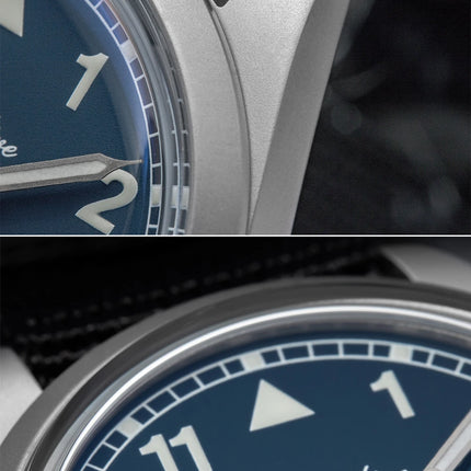 ADDIESDIVE 36mm Men's Analog Watch Bubble Mirror Glass 100m Waterproof Luminous Watch Simple Men Quartz Watches with Nylon Strap